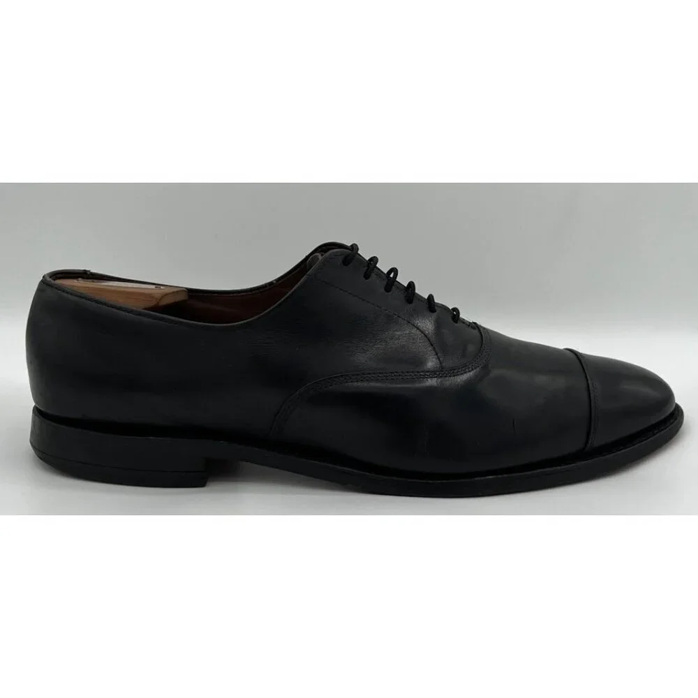Allen Edmonds Park Avenue Cap Toe Black Leather Oxford Dress Shoes Mens Size 12D